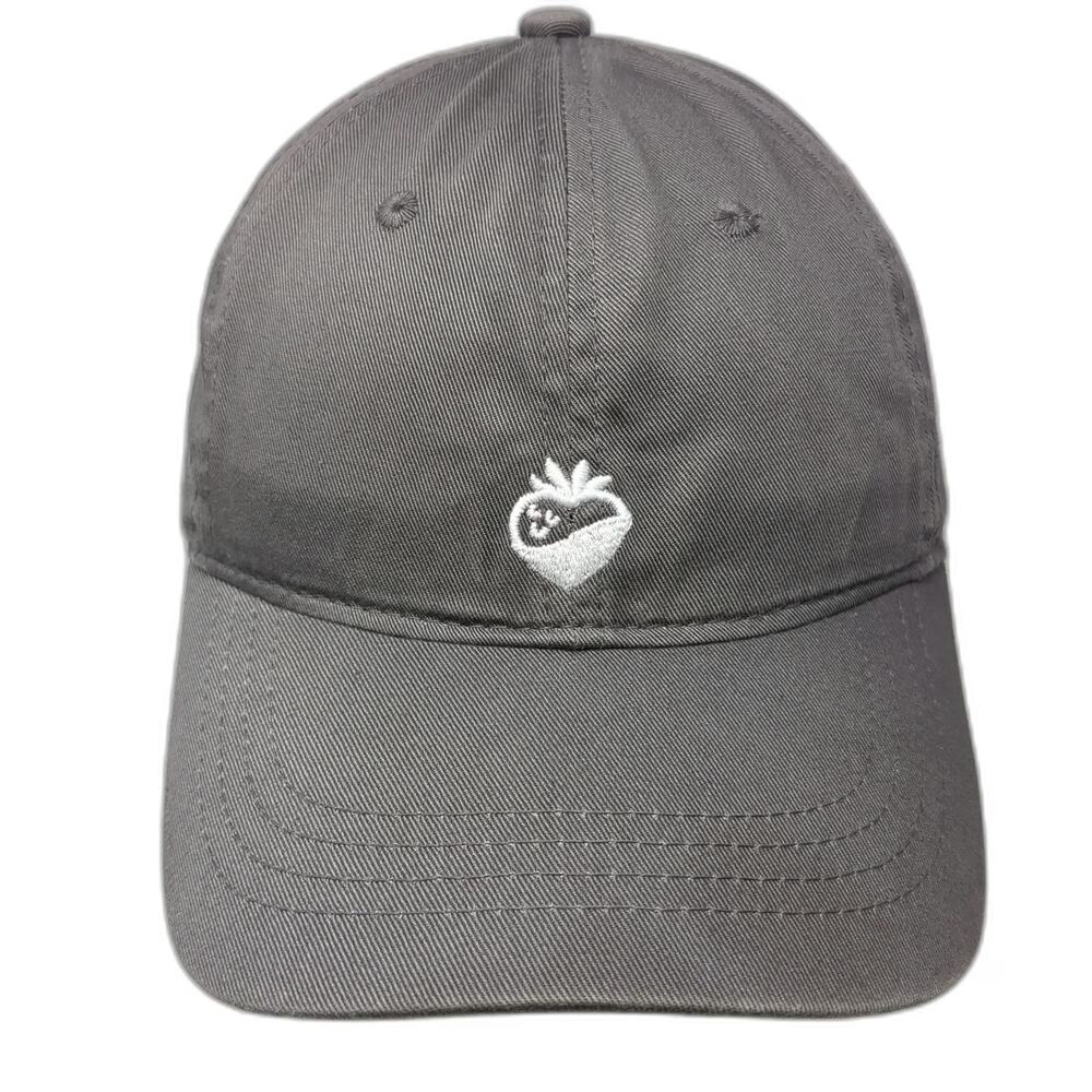 Lone Rock Clothing Baseball Cap Gray One Size Slideback Strawberry Graphic Hat